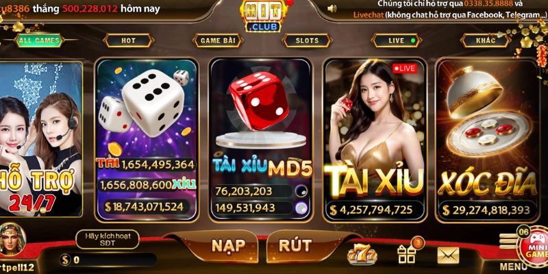 Các trò chơi hot nhất chỉ có tại HITCLUB